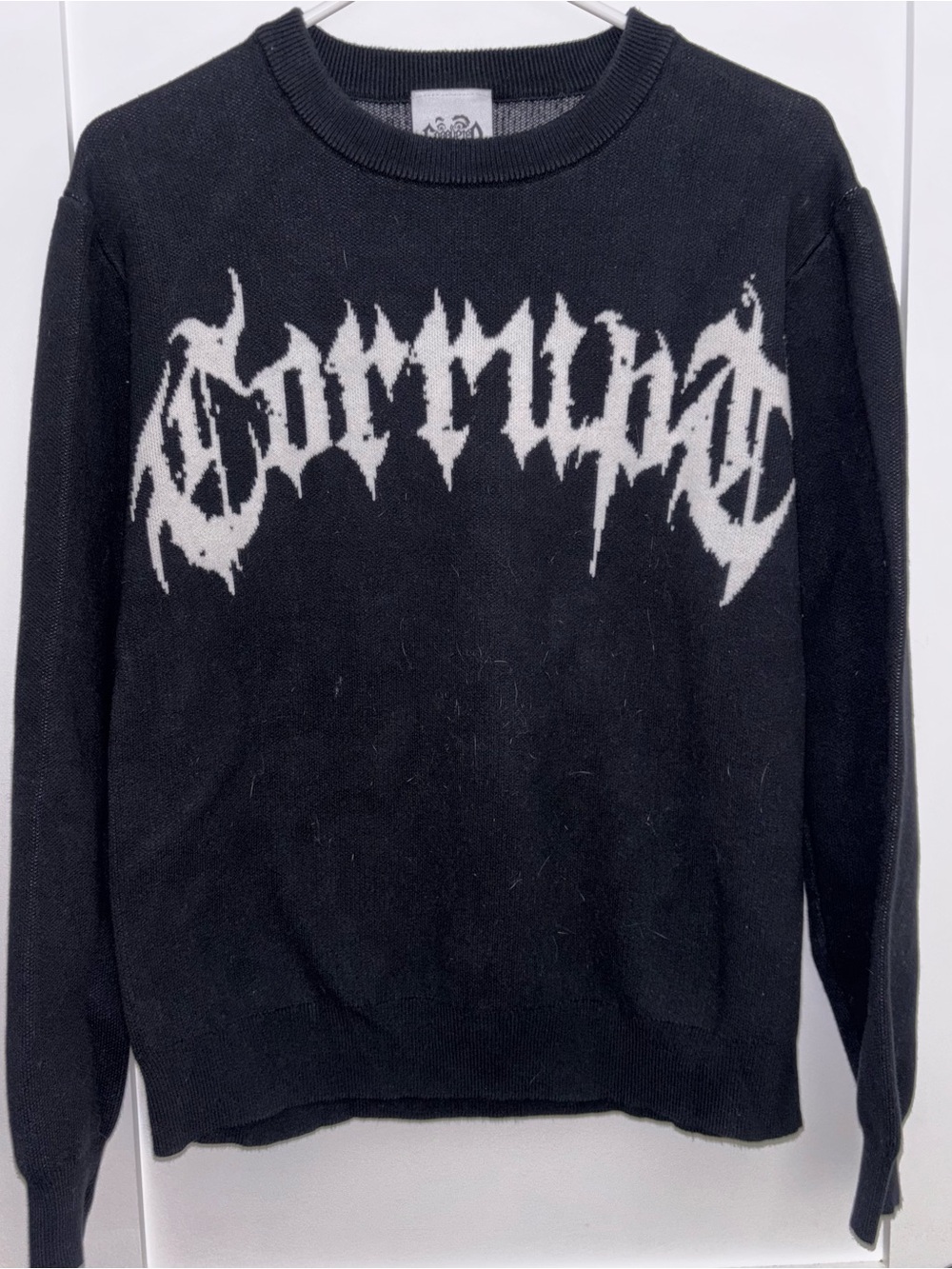 Corrupted Black Crewneck Sweater
